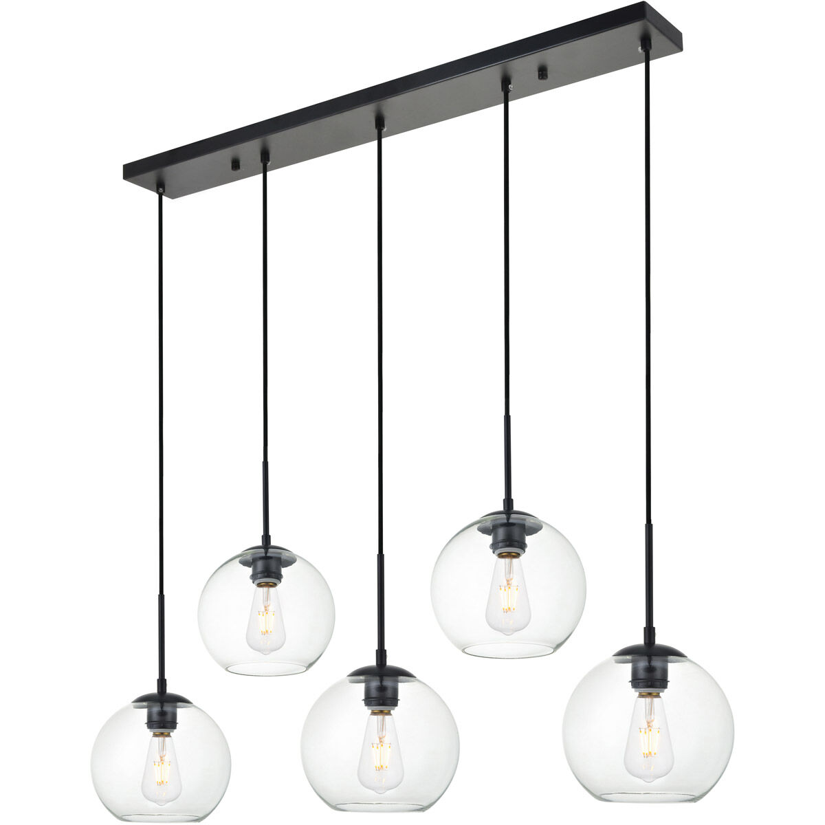 Baxter 5 Light 42 inch Black Pendant Ceiling Light
