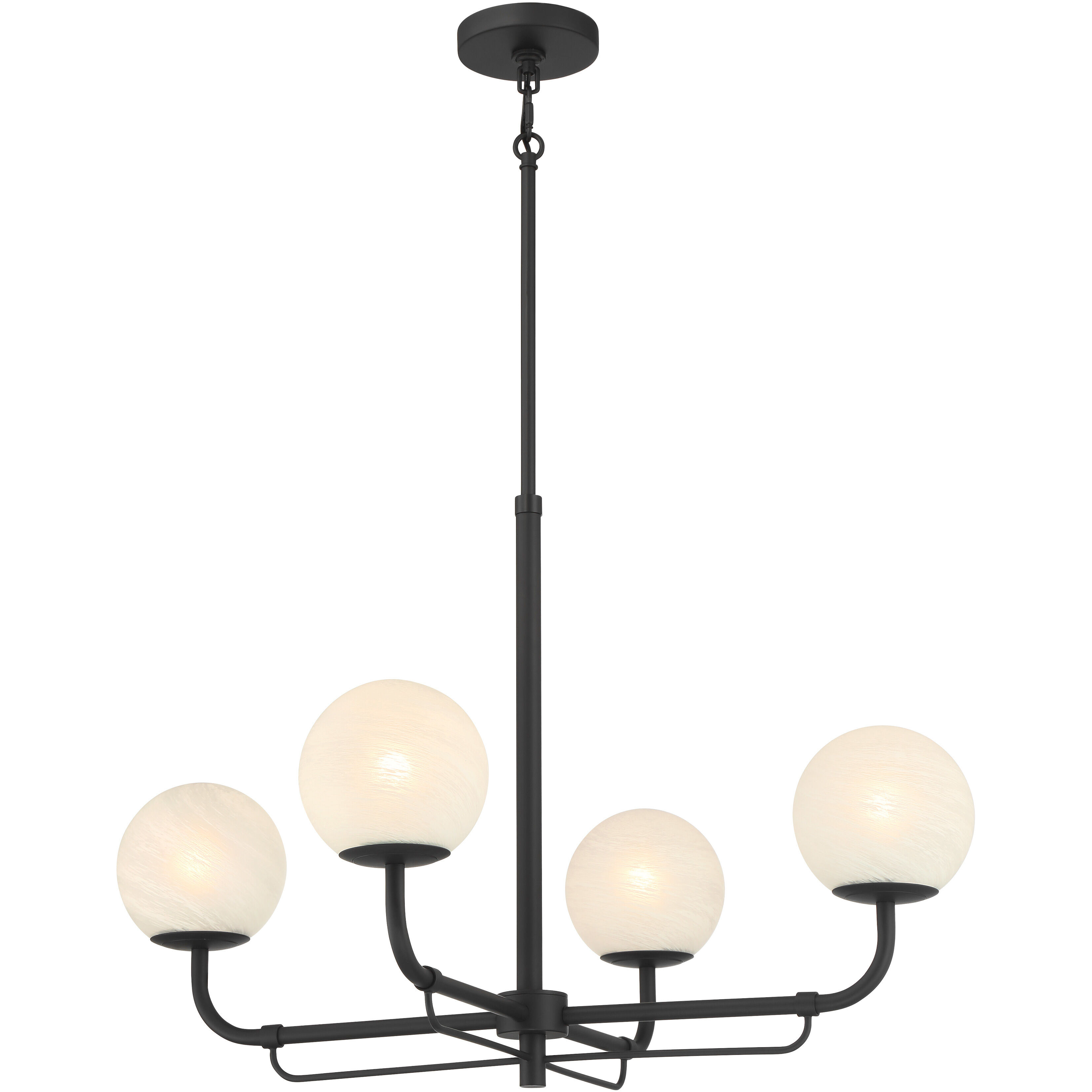 Whitehall 4 Light 30 inch Dark Matte Black Chandelier Ceiling Light