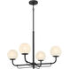 Whitehall 4 Light 30 inch Dark Matte Black Chandelier Ceiling Light