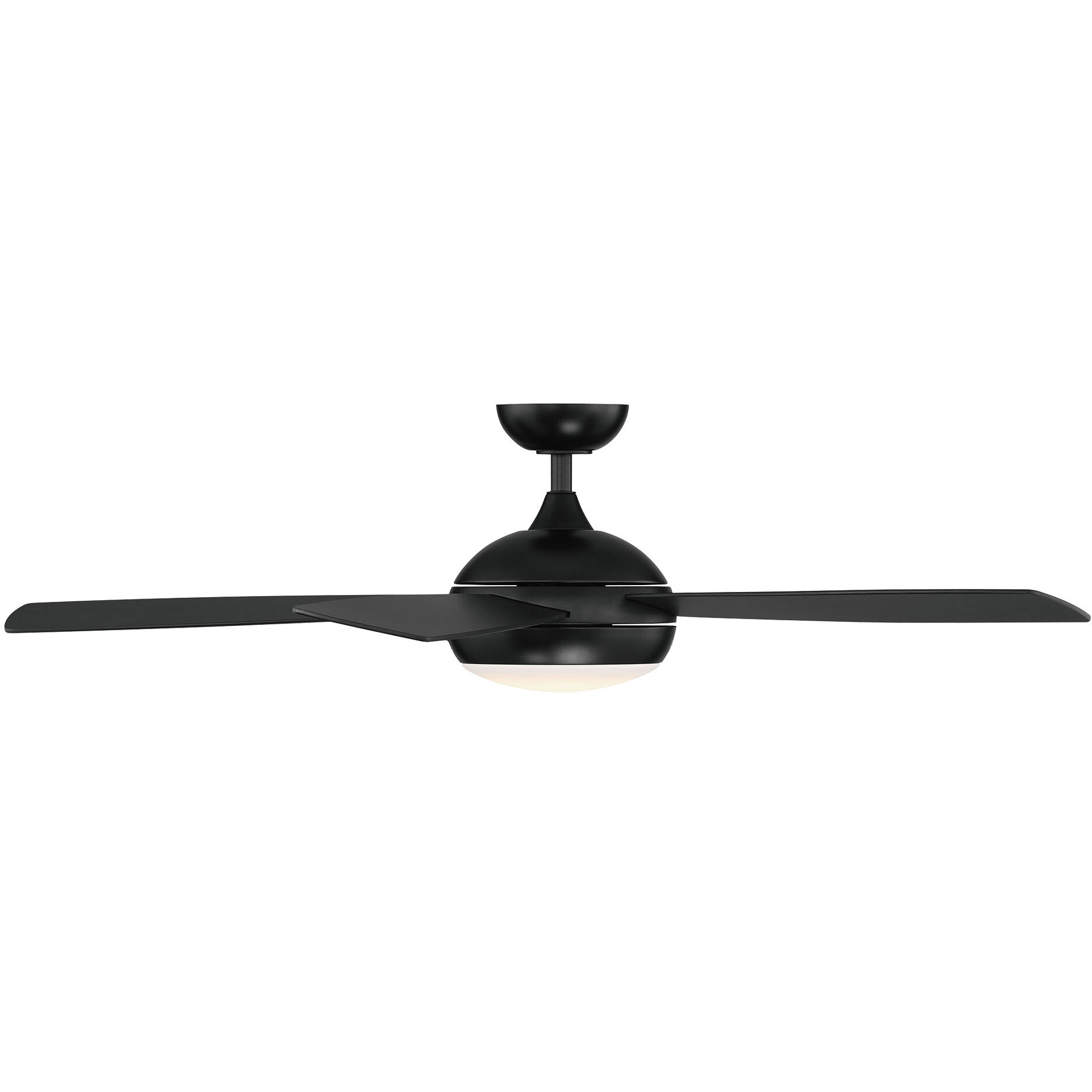 Odyssey 52 inch Matte Black Downrod Ceiling Fans, Smart Fan
