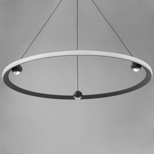 Nodes LED 40 inch Black Ring Pendant Ceiling Light