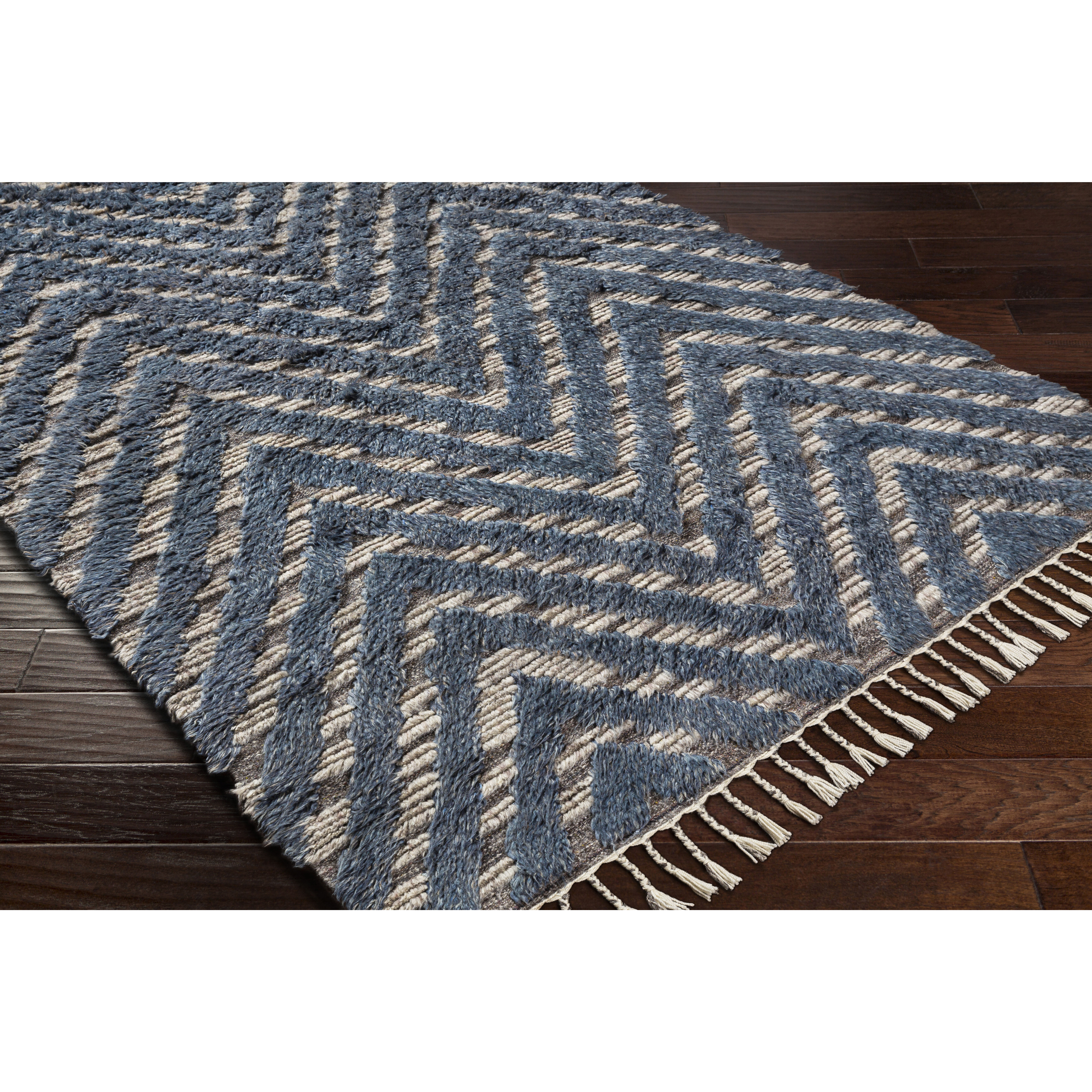Sahara 120 X 96 inch Charcoal Rug in 8 x 10, Rectangle