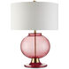 Jocasta 27.75 inch 150 watt Clear Red and Brass Table Lamp Portable Light
