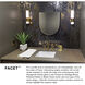 Facet LED 5 inch Heritage Brass Bath Light Wall Light