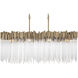 Matrix 8 Light 48.25 inch Havana Gold Linear Pendant Ceiling Light
