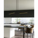 Shift LED 59.88 inch Black/Brushed Gold Linear Pendant Ceiling Light in Black and Brushed Gold
