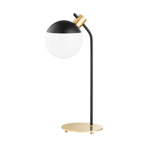Miranda 21 inch 4.00 watt Aged Brass/Soft Black Table Lamp Portable Light in Aged Brass and Soft Black