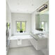 Kube 5 Light 39.5 inch Matte Black and Chrome Vanity Wall Light