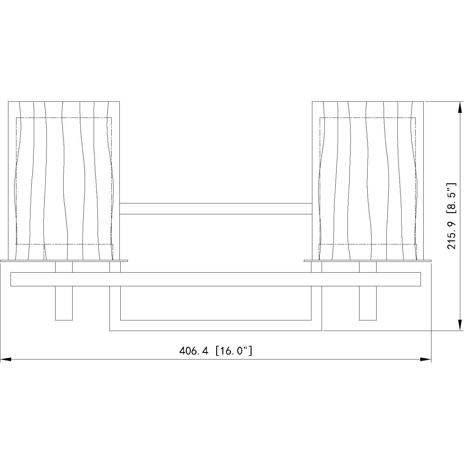 Grayson 2 Light 16 inch Chrome Vanity Wall Light