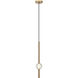 Windchimer LED 3.88 inch Aged Gold Brass Pendant Ceiling Light