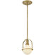 Somerset 1 Light 6.25 inch Heritage Brass Semi-flush Mount Ceiling Light