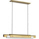Avroko Ambrose Linear Chandelier Ceiling Light in Hand Rubbed Antique Brass