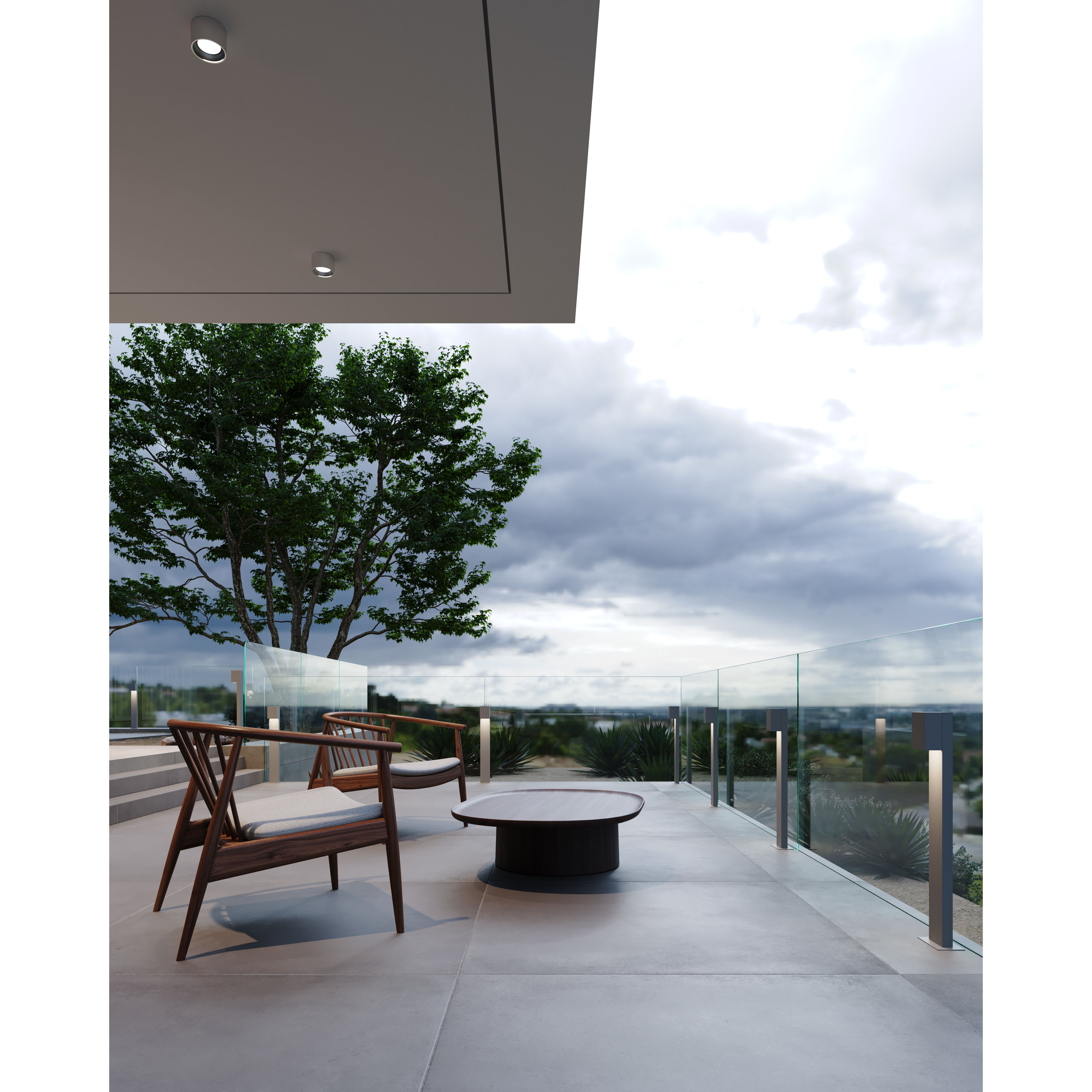 Box 12V 10 watt Textured Gray Bollard