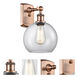 Ballston Athens LED 8 inch Antique Copper Sconce Wall Light, Ballston