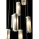 Exos Glass 9 Light 20.5 inch Black Pendant Ceiling Light in Opal, Standard Pipe