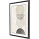 Stitched Spheres Gray and Black and Beige and Neutral Framed Art