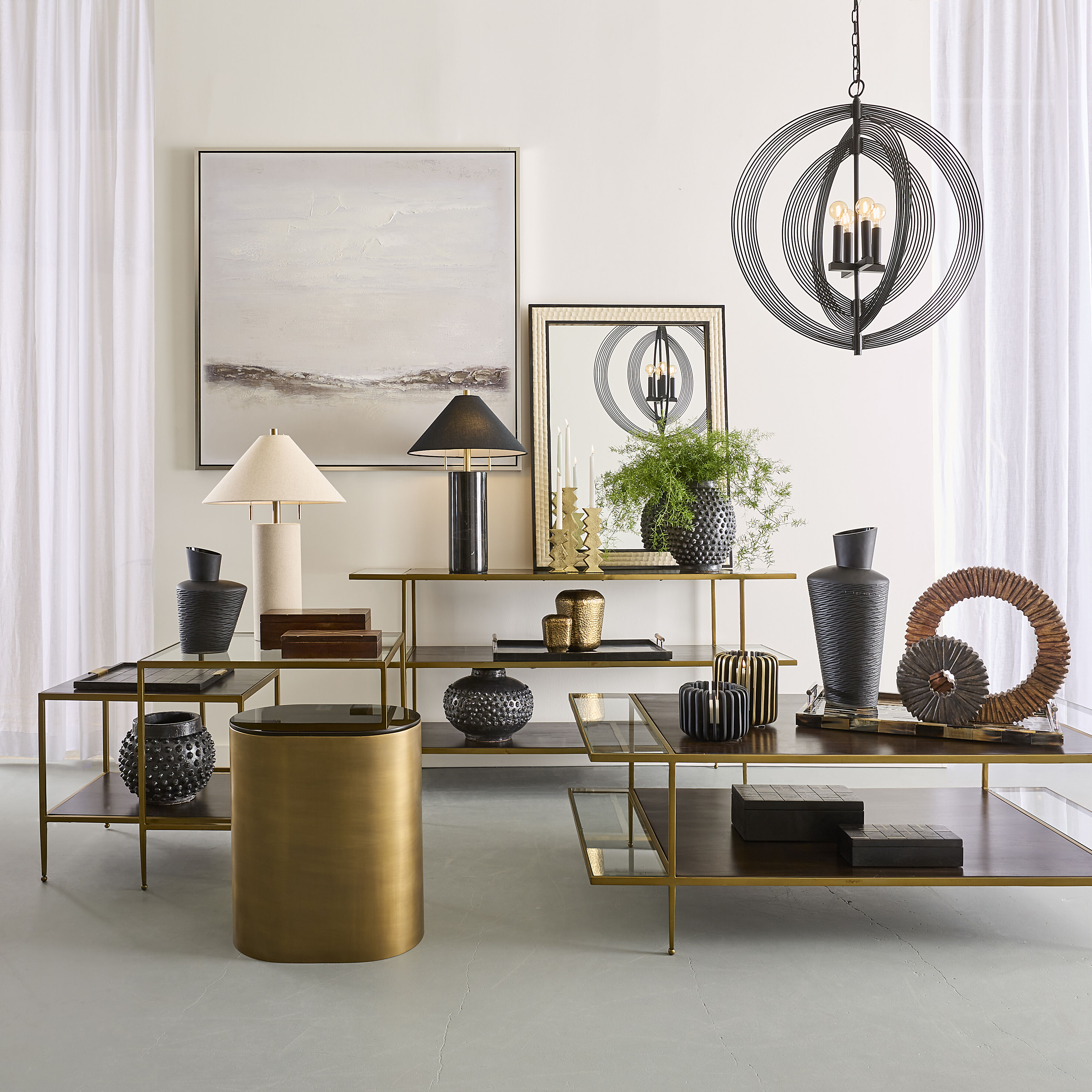 Orme 4 Light 27 inch Matte Black Chandelier Ceiling Light