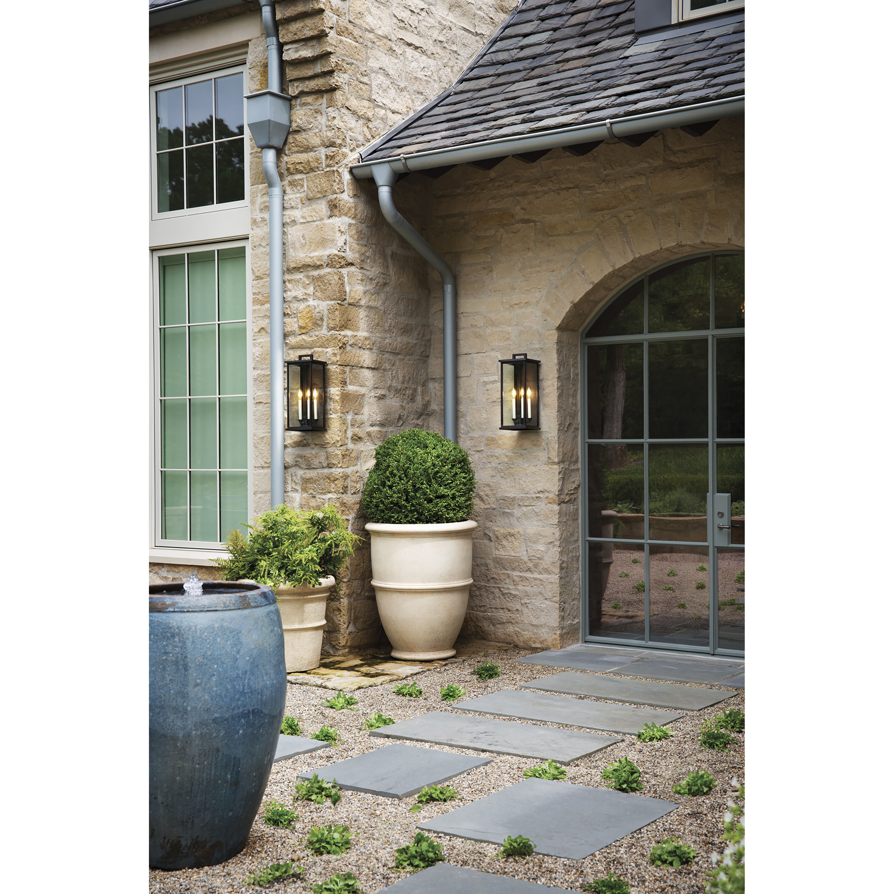 Estate Series Weymouth Outdoor Wall Mount Lantern in Oil Rubbed Bronze, Large