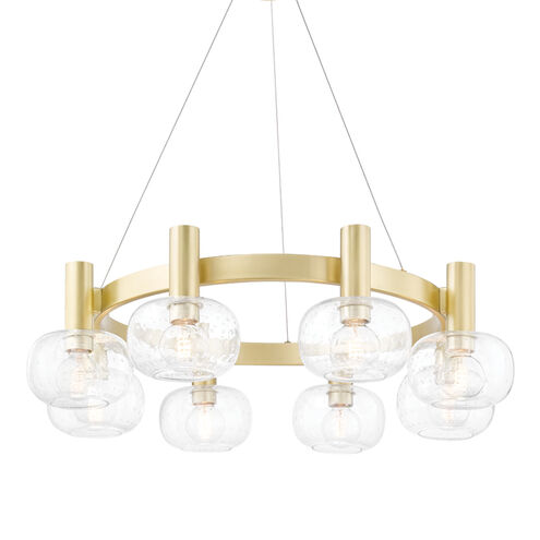 Harlow 8 Light 36 inch Aged Brass Chandelier Ceiling Light