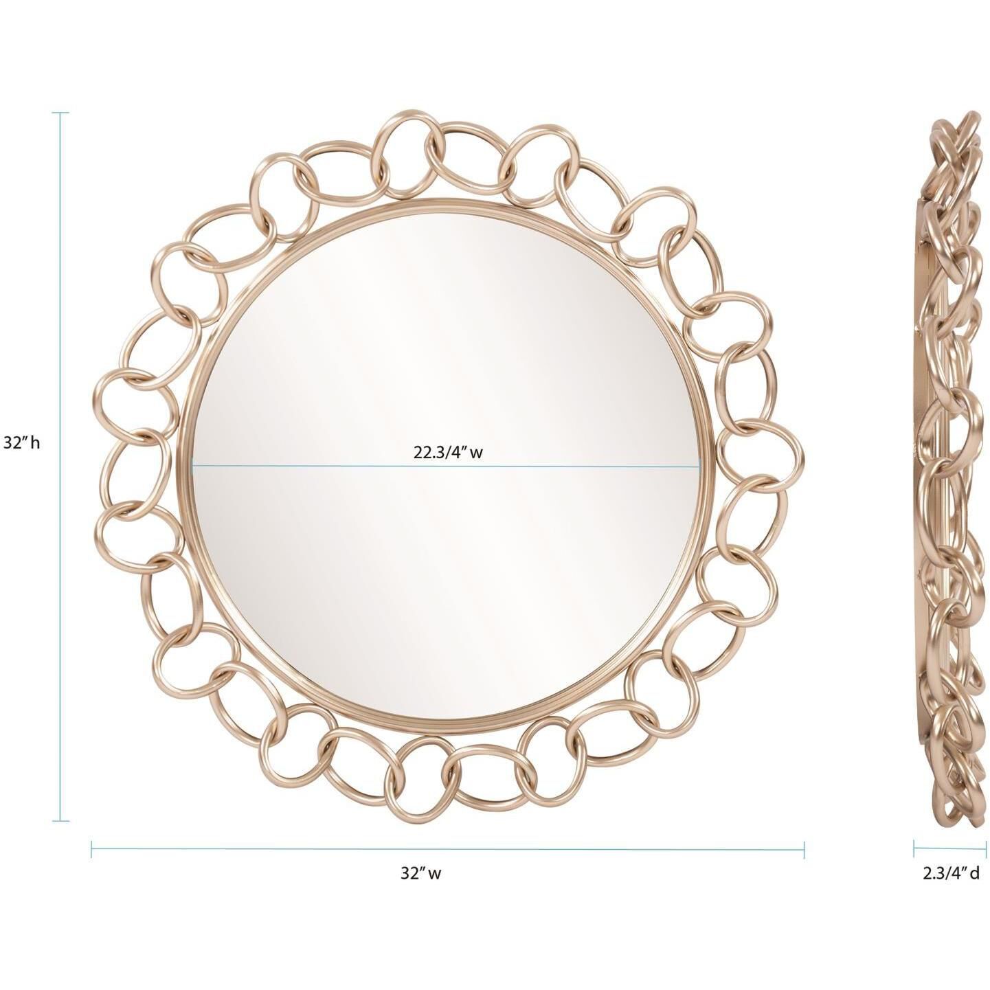 Cambridge 32 X 32 inch Champagne Mirror