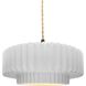 Radiance Collection - Pleated Tier Pendant Ceiling Light in Matte Black, Dedicated LED, Beige Twist Cord, Gloss White (outside and inside of fixture), 14.5W x 5.25H, Form+Finish+Function