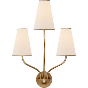 AERIN Montreuil 3 Light 16.5 inch Gild Wall Sconce Wall Light, Small