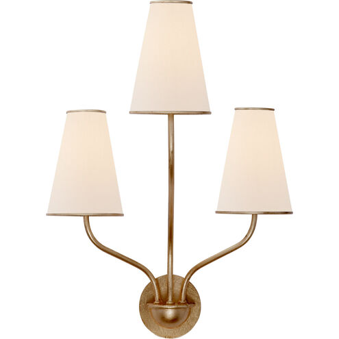 AERIN Montreuil 3 Light 16.5 inch Gild Wall Sconce Wall Light, Small
