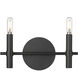 Skyva 2 Light 13 inch Matte Black Bathroom Vanity Light Wall Light