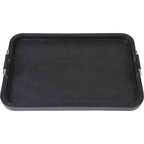 Hudson Black and Plated Nickel Tray