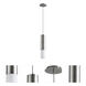 Opus 1 Light 4 inch Satin Nickel Pendant Ceiling Light