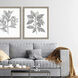 Silvered Leaves Gray and Brown and Green and Neutral Framed Art