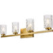 Cassie 4 Light 32 inch Brass Bath Sconce Wall Light