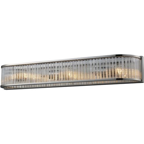 Braxton 3 Light 28 inch Polished Nickel Vanity Light Wall Light