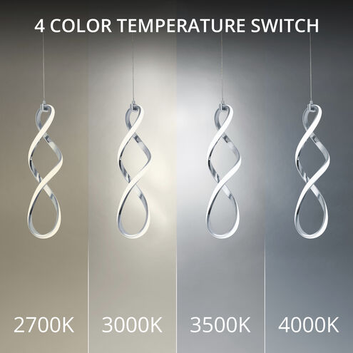 Interlace LED 37.88 inch Chrome Multi-Light Pendant Ceiling Light, dweLED
