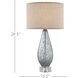 Optimist 29.5 inch 150 watt Pale Blue Speckle and Clear Table Lamp Portable Light
