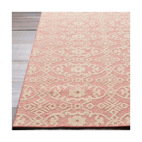 Ithaca 36 X 24 inch Pink and Neutral Area Rug, Wool and Cotton