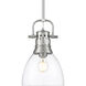 Yep Duncan Pendant Ceiling Light in Pewter, Clear Glass