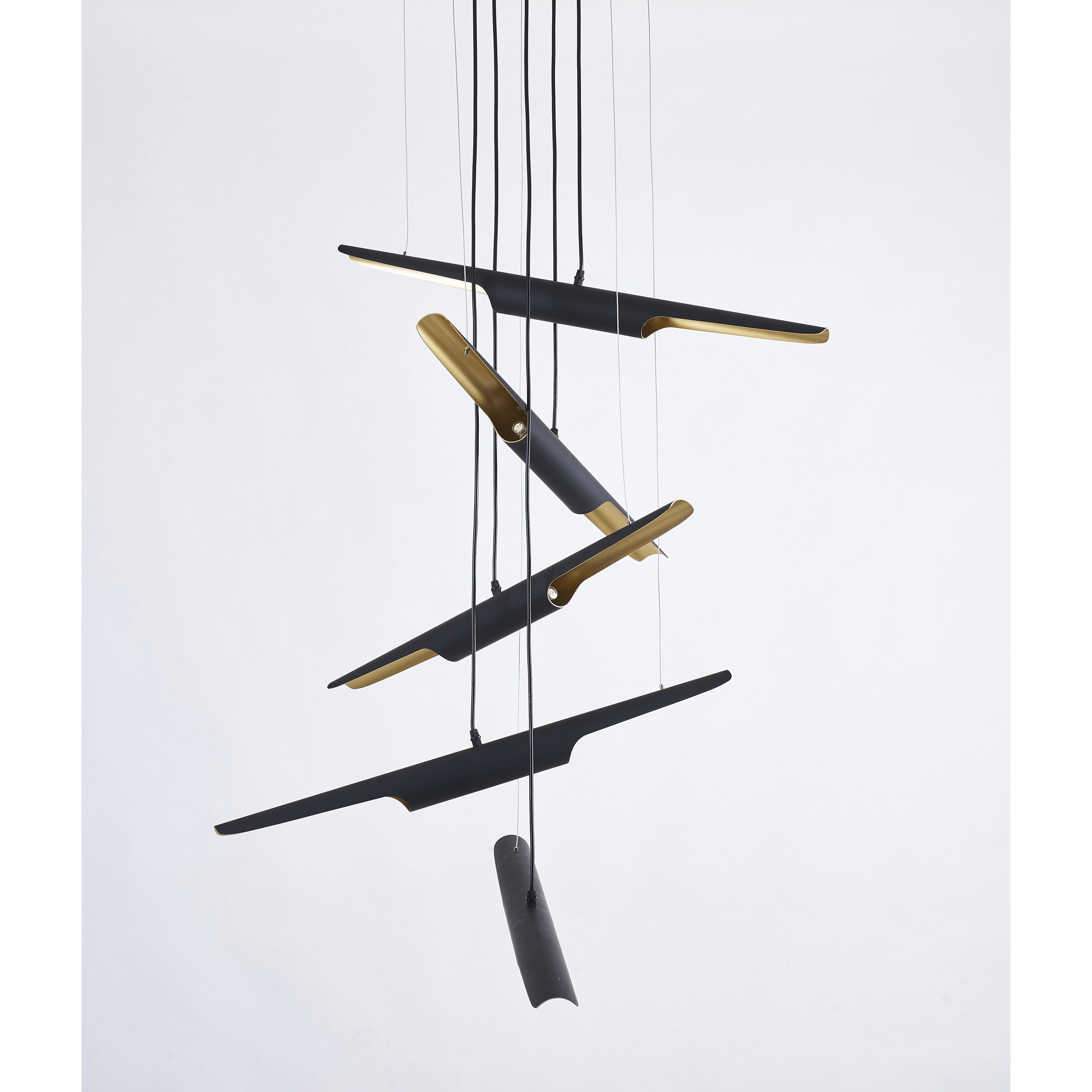 Canada 10 Light 34 inch Matte Black Chandelier Ceiling Light