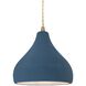 Radiance 1 Light 8 inch Midnight Sky and Antique Brass Pendant Ceiling Light
