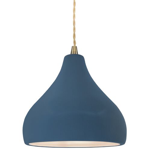 Radiance 1 Light 8 inch Midnight Sky and Antique Brass Pendant Ceiling Light