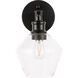 Gene 1 Light 6 inch Black Wall sconce Wall Light