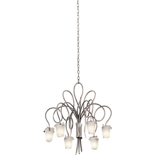 Tribecca 6 Light 25 inch Pearl Silver Chandelier Ceiling Light in Frost (FROST)