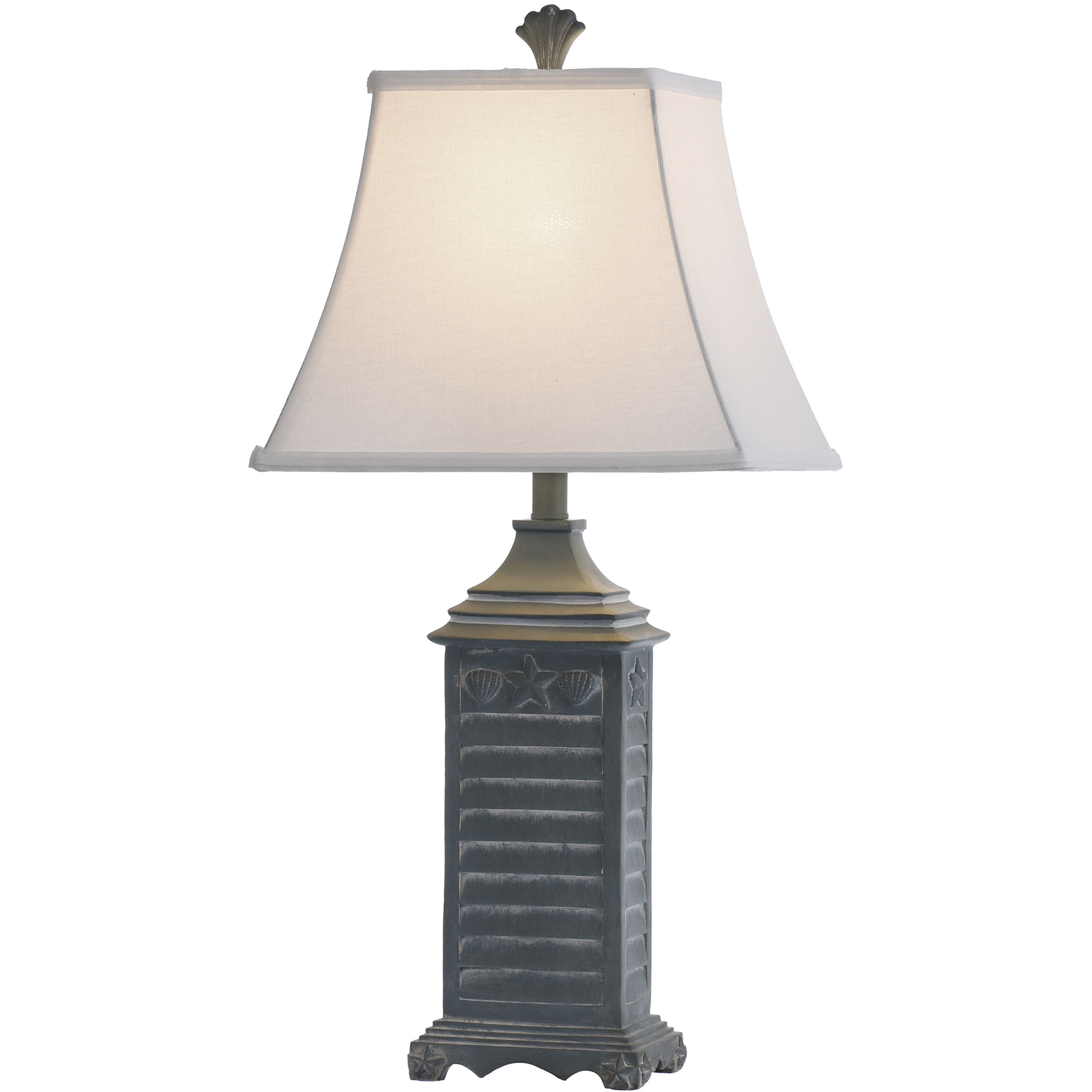 Longboat Key Shutter 28 inch 60.00 watt Stormy Deep Blue Table Lamp Portable Light