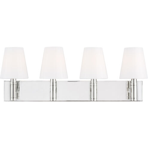 TOB by Thomas O'Brien Beckham Classic 4 Light 28.88 inch Polished Nickel Vanity Light Wall Light