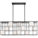 Trondheim 10 Light 46 inch Black Linear Chandelier Ceiling Light