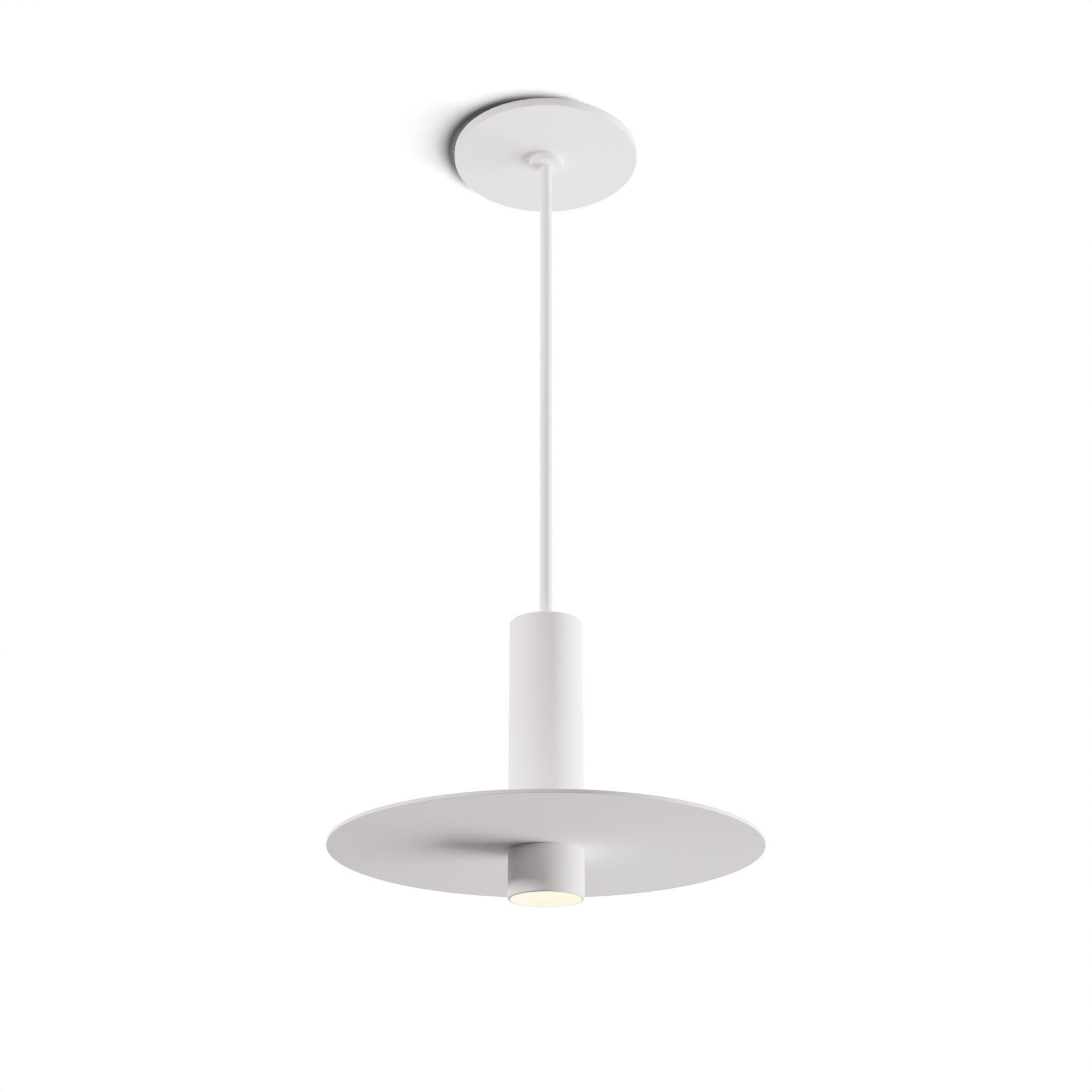 Combi LED 9 inch Matte White Pendant Ceiling Light in Matte White With Paintable, Suspension / Flush Mount 2-in-1