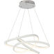 Twisted LED 24.5 inch Matte White Single Pendant Ceiling Light