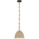 Cordon 1 Light 10 inch Dark Bronze and Natural Pendant Ceiling Light