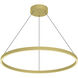 Cerchio LED 31.5 inch Brushed Gold Pendant Ceiling Light