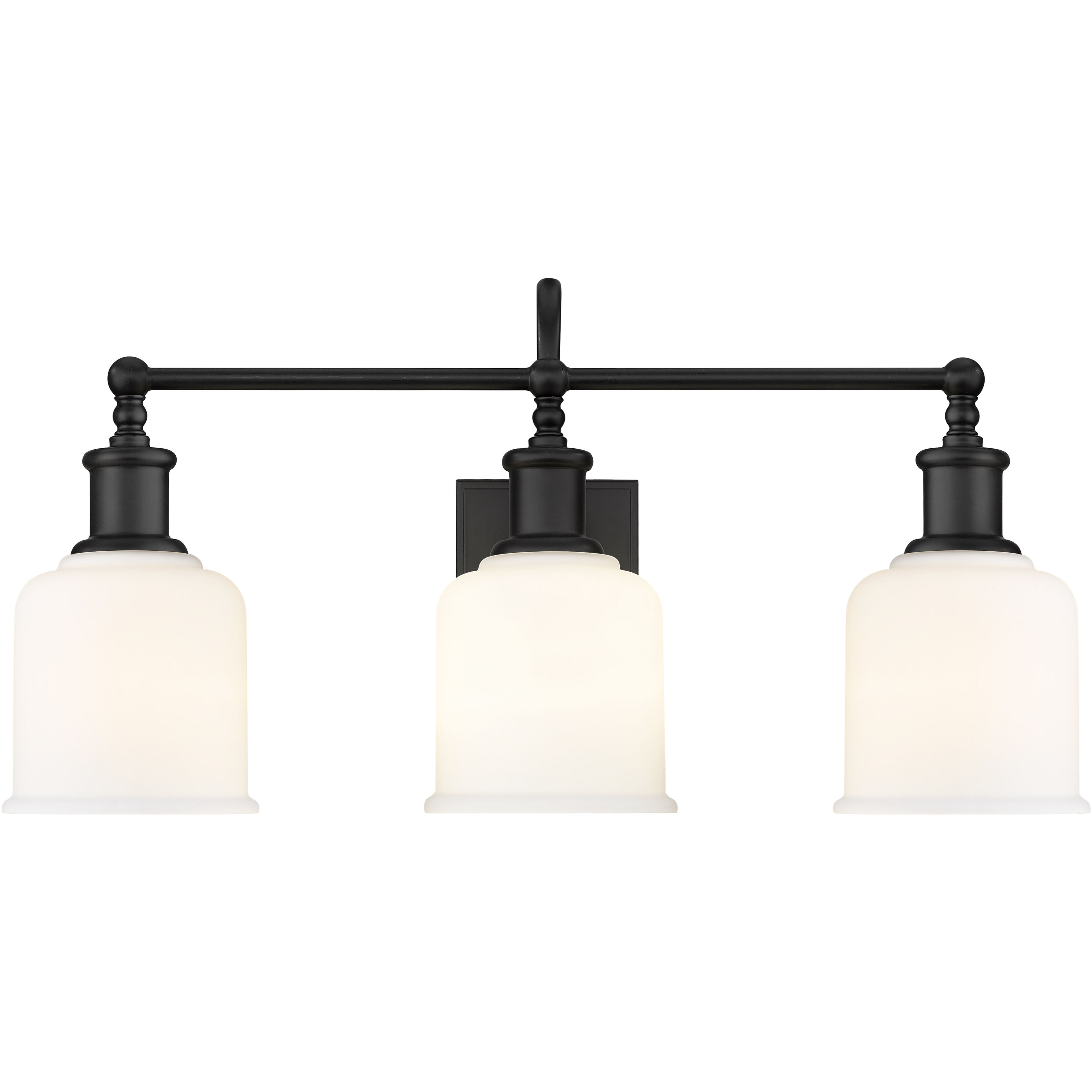 Bryant 3 Light 24 inch Matte Black Vanity Wall Light